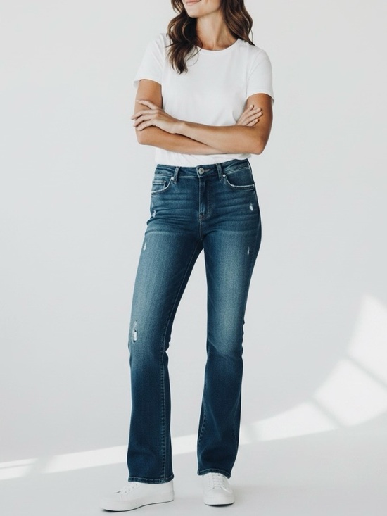 Rerock Denim - ReRock For Express Y2K Cotton Distressed Skinny Blue Denim Jeans Women’s Size 4
